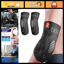 2 Pack Elbow Compression Sleeves for Pain Relief - Tennis, Golf, Weightlifting S