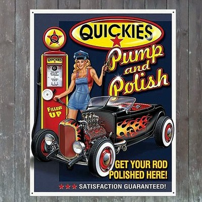 Hot Rod Vintage Schild 30 x 40 USA Auto Werkstatt  Politur US-Car Service  *081