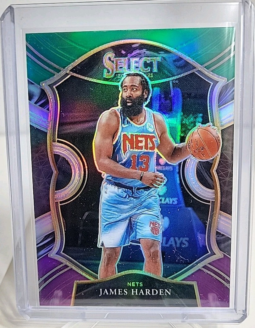 2020-21 Select Concourse James Harden #12 Green White Purple Prizm NBA Brooklyn 