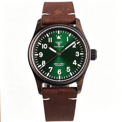 20ATM Diver 36mm Copper Coated Pilot Sapphire NH35/PT5000 Automatic Men Watch