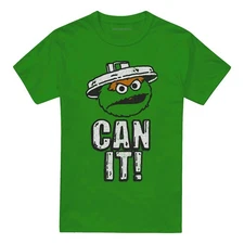 SESAME STREET GROUCH CAN IT OSCAR THE GROUCH Men's Graphic Tee Shirt SM-5XL