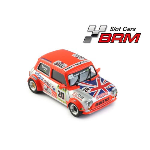 Voiture BRM Mini Cooper Owens n.20 en métal 1/24 pour circuit de slot de collection