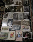 Antique Real Photo Postcards & WW1 Soldiers Silk Postcards