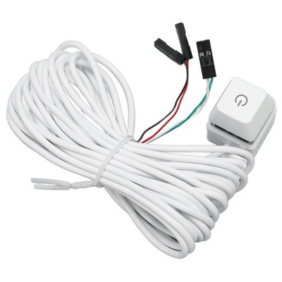 ｀PC Power Switch White Mechanical Key Blue Switch Backlit Plug And Play PC Power
