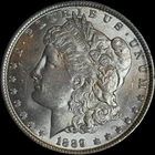 1889 P Morgan Silver Dollar $1 US Coin Uncirculated Philadelphia Mint