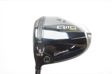 Taylormade Qi10 Max 10.5° Driver Stiff Flex Lin-Q M40X White 6 Good Left Hand Lh