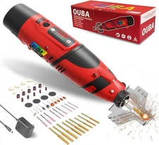 OUBA 12V Cordless Electric Chainsaw Sharpener Kit w/ 54 Accessories & Bits