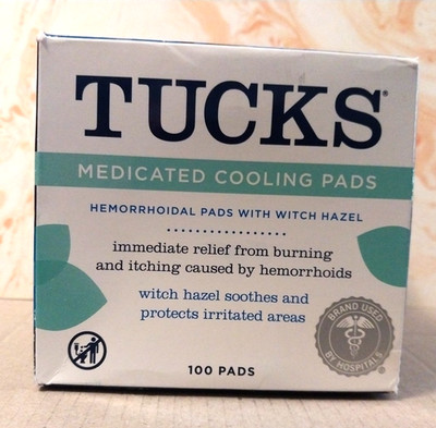 Tucks Medicated Cooling Pads w/Witch Hazel Hemorrhoid Relief 100 Pads Exp 06/27