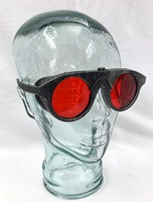 Never Been Worn Red Lens Victorian Round Steampunk Glasses