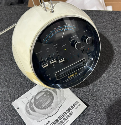 Vintage Weltron 2001 Space Ball 8 Track Player AM/FM Radio Space