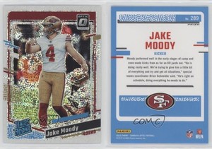 2023 Panini Donruss Optic Rated White Sparkle Prizm Jake Moody #289 Rookie RC