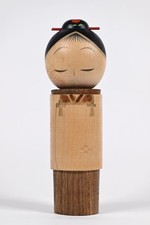 Preisgekrönte und seltene Vintage Kokeshi Puppe von Izumi Ueda