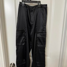 Black cargo pants with pockets