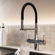 Chrome 4 in 1 Pull Out Instant Boiling Hot  Kitchen Mixer Tap with 3L B PRODLCHR