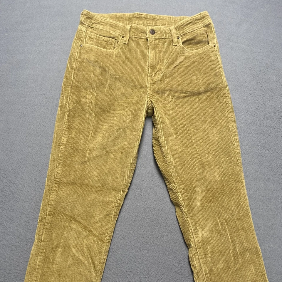 Pantalones de pana Levis para mujer 31x30 oliva 5 bolsillos pierna recta elásticos cremallera mosca Foto 3 de 4