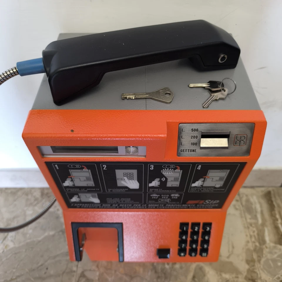 Telefono Pubblico A Gettoni Rotor SIP (Mai Usato - Fondo Di Magazzino) - Immagine 2 di 4