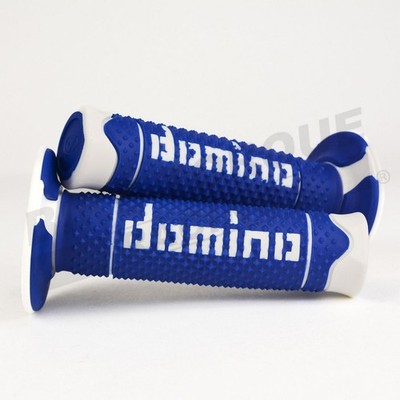 Original Domino A260 Blue & White Full Diamond Closed End Griffe für Zero Bikes