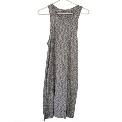 Aerie 100% Cotton Black & White Striped Sleeveless Basic Summer Mini Dress Small