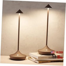 Cordless Rechargeable Table Lamp Set of 2, Up to 60-Hour Battery 6000mAh, Rust