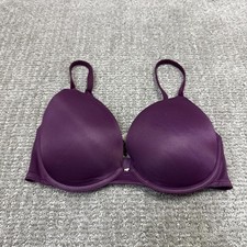 PINK Bra Wear Everywhere Push Up Burgundy Women  s Size 32DD