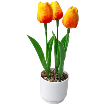 Kunststoff PVC Tulpe Gefälschte Blume PU Topf Nordisches Design für moderne Wo