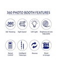 360 Photo Booth Rotating Platform w/ RGB Ring Light LED Strip Remote Control — photo 8