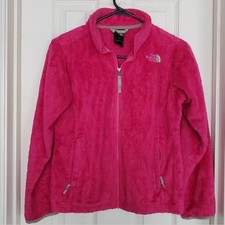 The North Face Full Zip Fleece Pink Ultra Soft Pockets Zipper Logos SZ:14/16