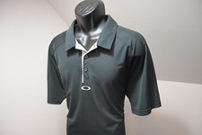 Oakley Golf Polo Black Ohydrolix Athletic Wicking Golf Shirt Mens Size XL