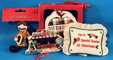 4 Teacher Christmas Ornaments Sentimental Lissom Design Kohl's Michaels Handmade