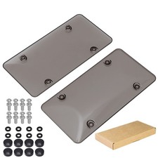 2 X Car License Plate Frame Covers Transparent Unbreakable License Plate Protect