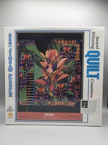 The Puzzle People Quilt Creations PAINTBRUSH Ruth B. McDowell 550 Pcs Jigsaw NEW