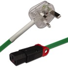 Hard To Find MC2MG - UK Mains Kettle Lead 10A (2 Meter)  (Each) (Green)