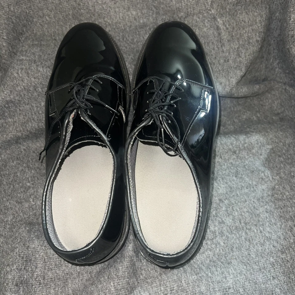 Zapato de vestir Bates de alto brillo para hombre 12,5 suela Vibram negro militar Foto 3 de 4