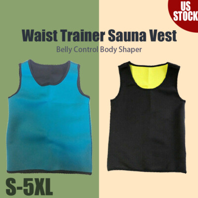 Sauna Suit Sport Fitness Clothing Weight Loss Workout Shirt Waist Trainer US