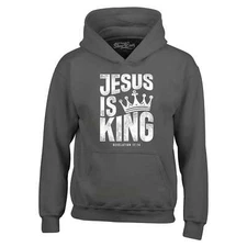 Jesus Is King Revelation 17:14  Hoodie Christian Sweatshirt