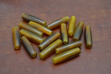 100 PCS AMBER BUFFALO HORN TUBE HAIR PIPE CHOKER BEADS 1 1/2" BD-74