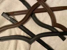 Empty Channel Leather Padded Browband - 8mm, 6mm channel Black or brown
