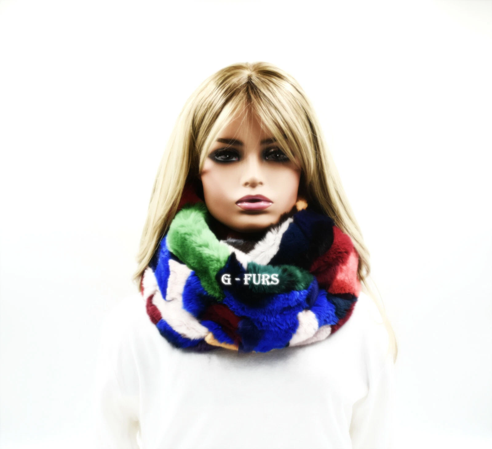 Luxurious Real Rex Rabbit Loop Collar - Scarf - Super Warm and Super Soft
