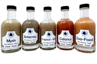 5x Coral Reef Mysis Artemia Tropical Calanus Zoa je 200ml Futter Meerwasser