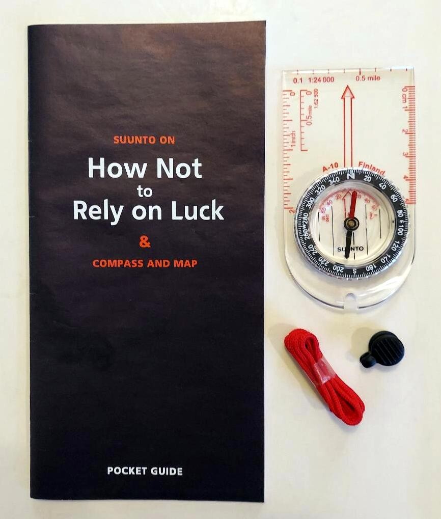 Suunto A-10 Compass with Pocket Guide and Lanyard Snap-Lock
