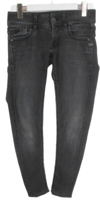 G-Star Lynn Skinny Jeans Damen W26/L34 Zip Fly Fade Effekt Dunkler Denim Lassig