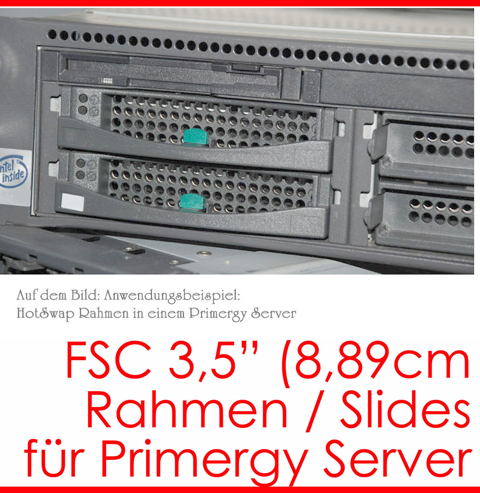 HDD Frame Slides Hotswap Caddy for Siemens FSC PRIMERGY A3C40021665 A3C40032808