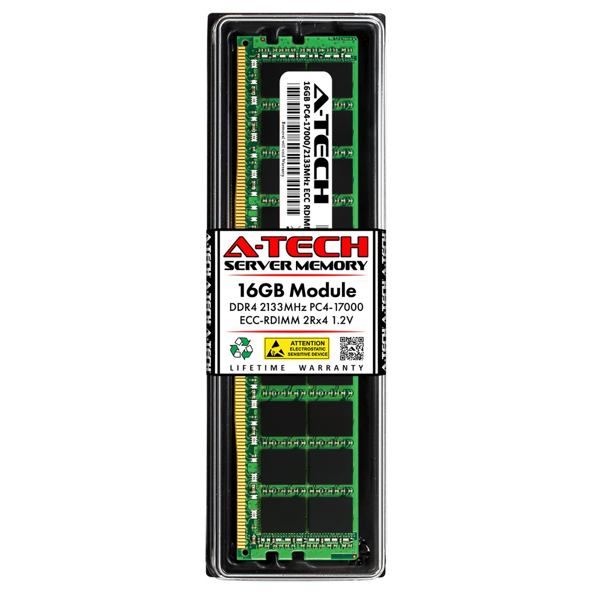 16GB DDR4-2133 PC4-17000 1.2 ECC RDIMM (HP J9P83AA Equivalent 