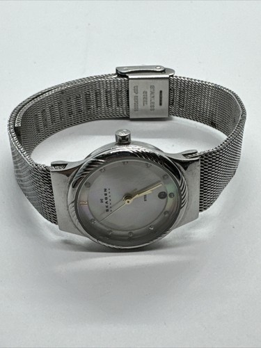 Skagen 880SSSG Women Silver Stainless Steel Mesh Analog Dial Quartz Watch AEA168 - Picture 5 of 11