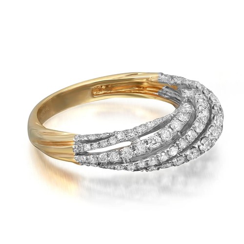 14K Yellow Gold White Round Diamond Ring Prong Set 1.24 Cttw - Picture 2 of 5