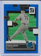 2022 Donruss Baseball #71 Rated Rookie  REISS KNEHR San Diego Padres Blue Holo