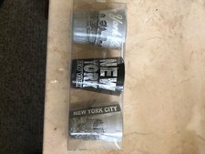 new york city 3 piece glass shot set
