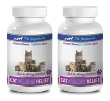 cat fur supplement - CAT ALLERGY RELIEF - ADVANCED 2B- cat dry skin food