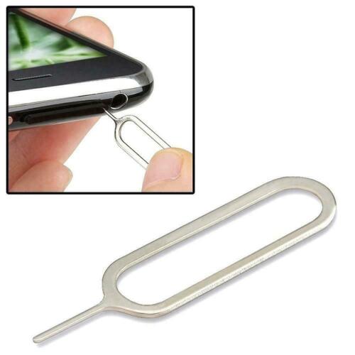 2X SIM CARD TRAY REMOVAL EJECT TOOL IPHONE 4,5,6,7,8,11,SE, SAMSUNG, IPAD, IPOD - Picture 1 of 2