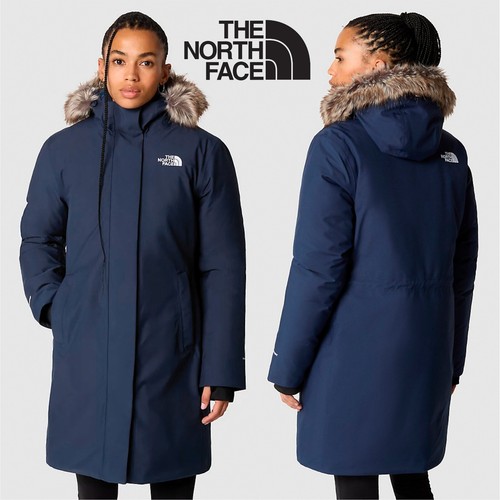NWT Women's The North Face Arctic Parka Down Waterproof Jacket Navy • LARGE
